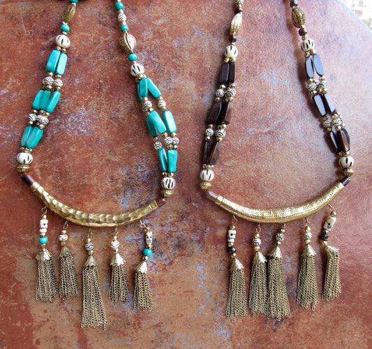 Gold Chain Tassel Necklace