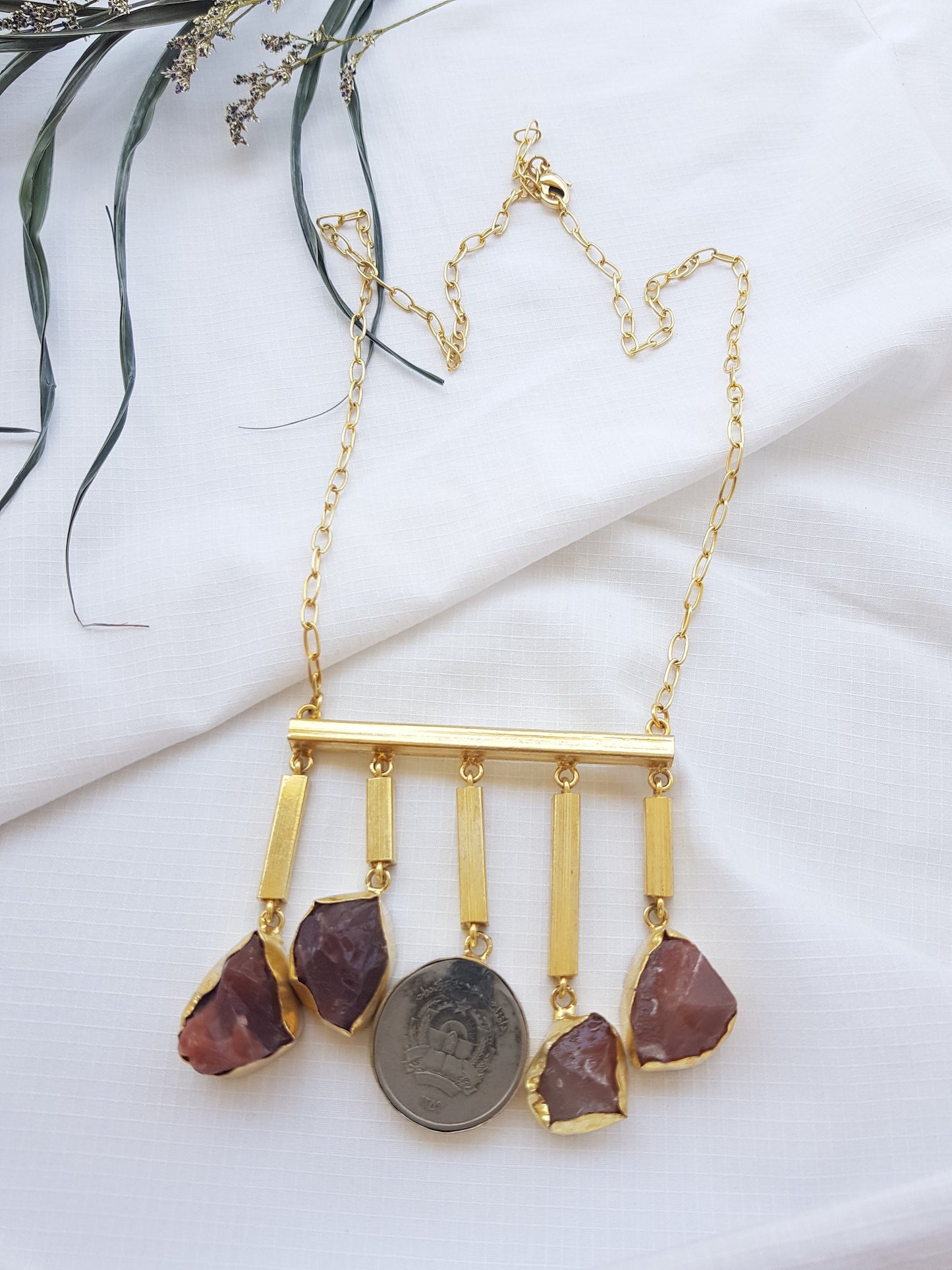 Smoky Quartz Charm Necklace