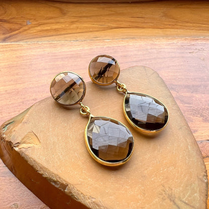 Smoky Quartz Dangle Earrings