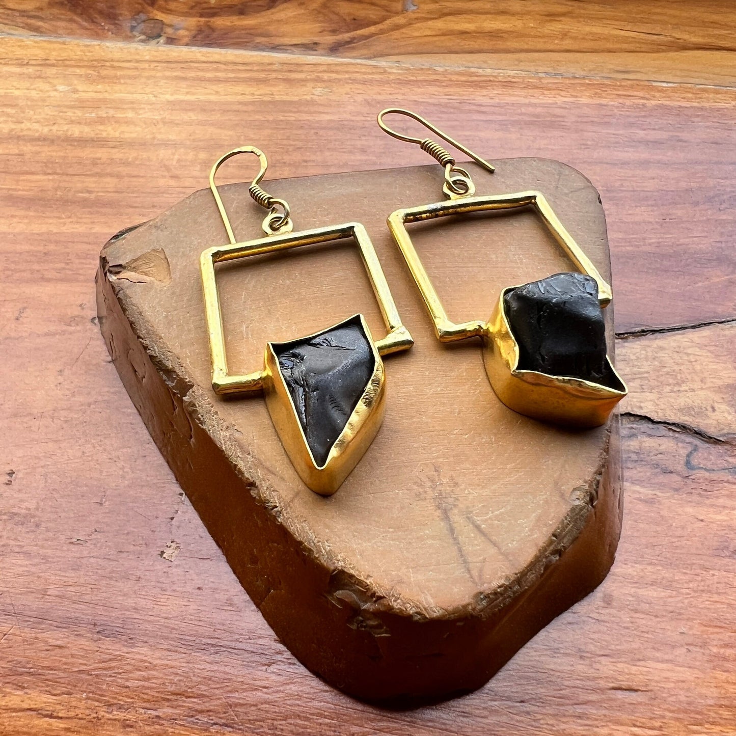 Smoky Quartz Onyx Earrings