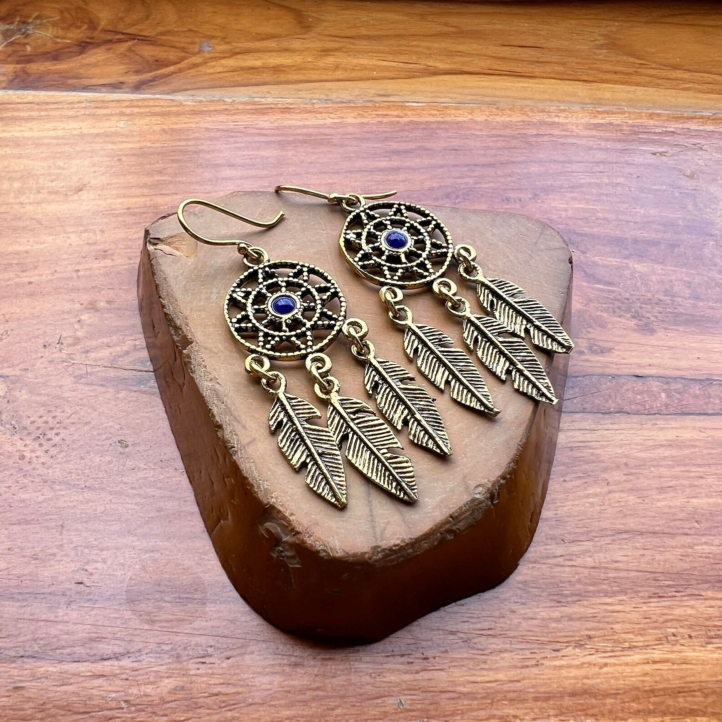 Dream Catcher Onyx Garnet Earrings