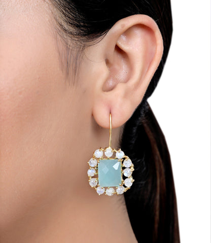 Chalcedony & Moonstone Earrings