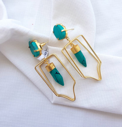 Turquoise Pencil Earrings