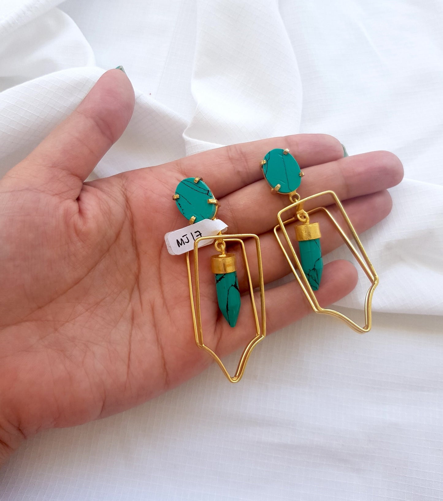 Turquoise Pencil Earrings