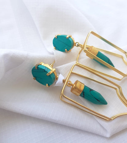 Turquoise Pencil Earrings