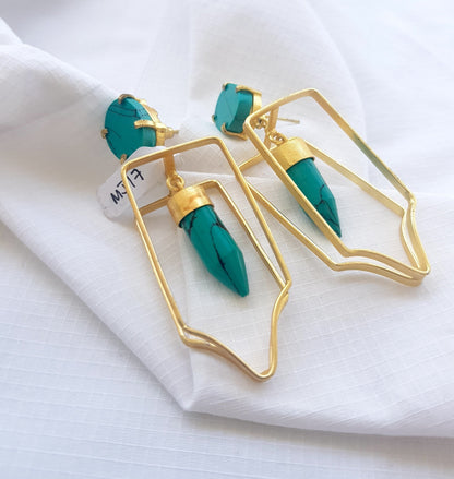 Turquoise Pencil Earrings