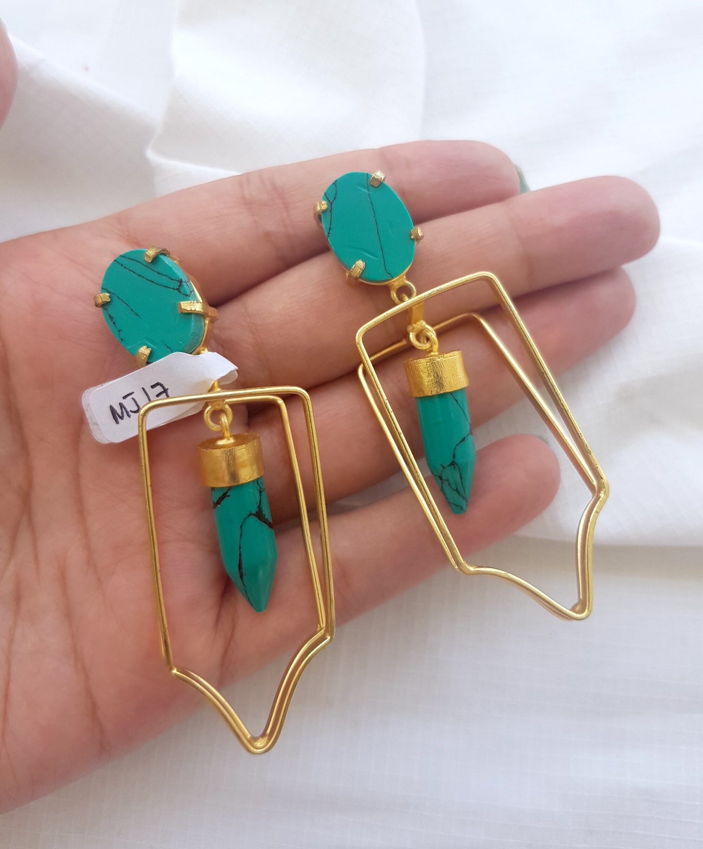 Turquoise Pencil Earrings