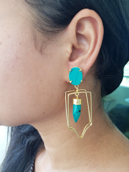 Turquoise Pencil Earrings