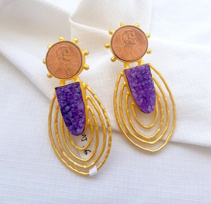 Vintage Style Coin Earrings