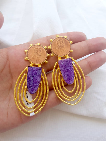 Vintage Style Coin Earrings