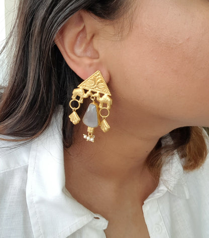 Peacock Camel Dangle Earrings