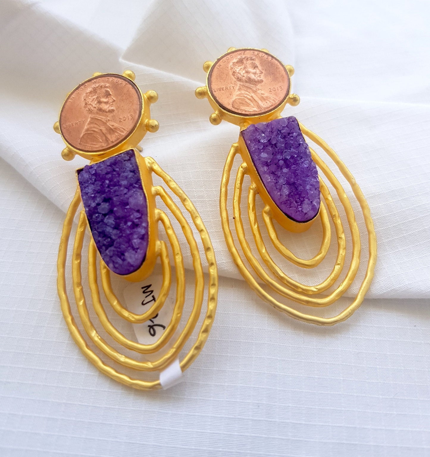 Vintage Style Coin Earrings