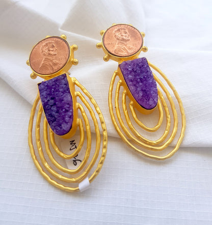 Vintage Style Coin Earrings