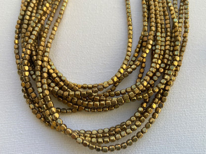 Beaded Gold White Necklace