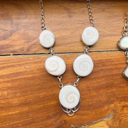 White Shiva Eye Gemstone Necklace