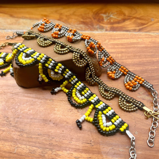 Bohemian Beaded Anklet Set