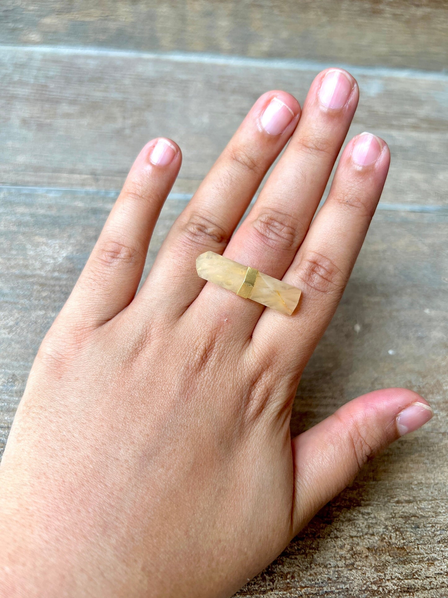 Red Brown Multi Gemstone Ring