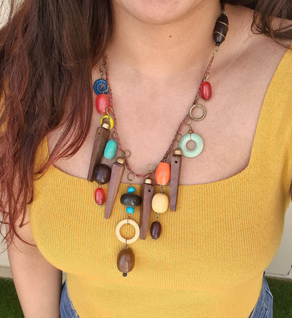 Colorful Chunky Boho Necklace