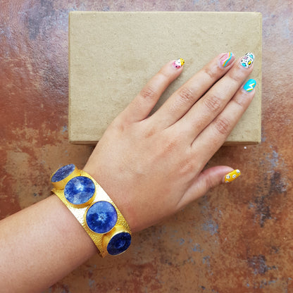 Blue Agate Cuff Bracelet