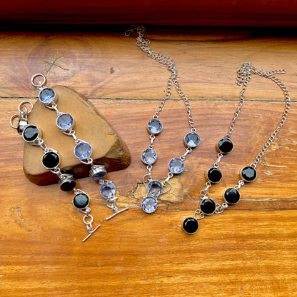 Black Onyx Necklace & Bracelet Set