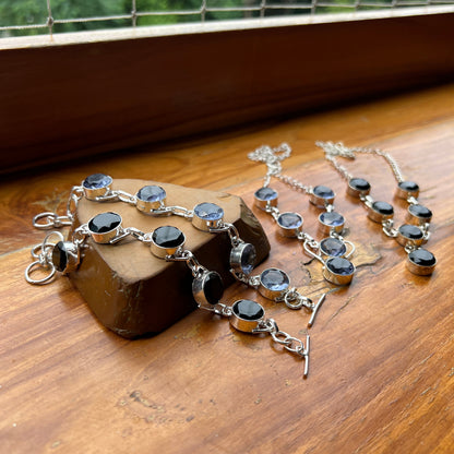 Black Onyx Necklace & Bracelet Set