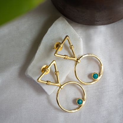 Triangle Turquoise Earrings