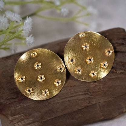 Boho Flower Oversized Studs