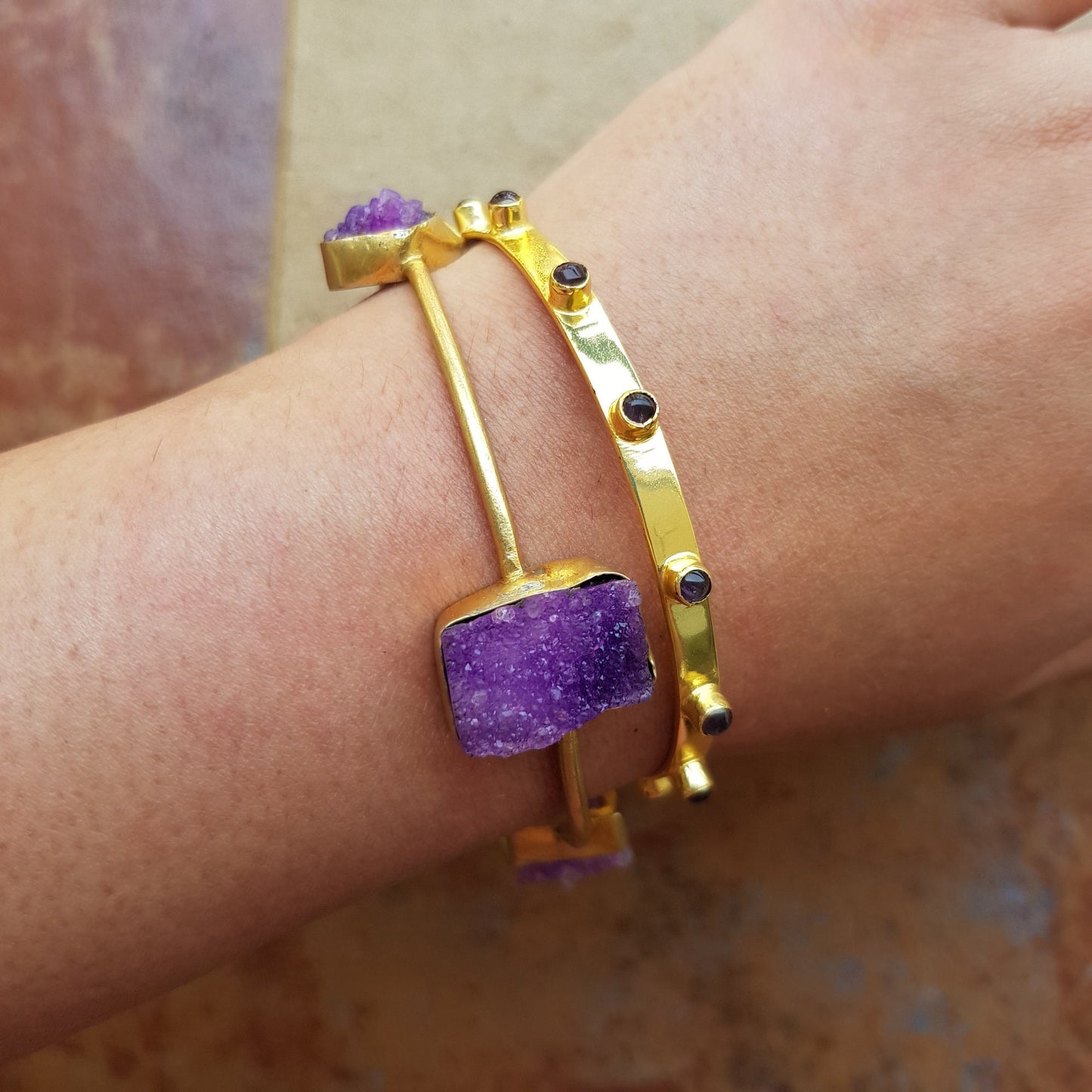 Purple Stacking Bangle Set