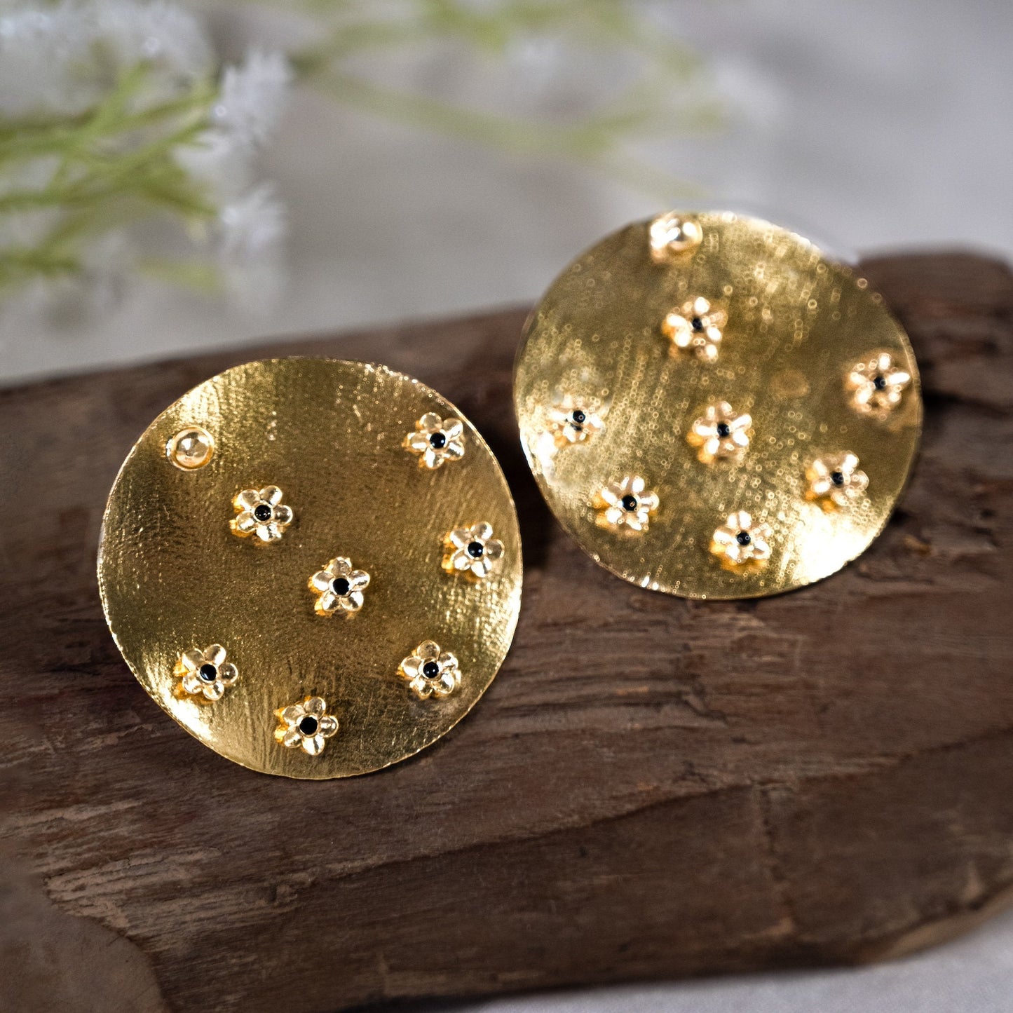 Boho Flower Oversized Studs