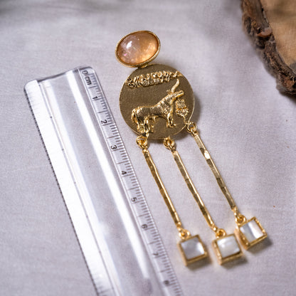 Gold Coin Boho Earrings