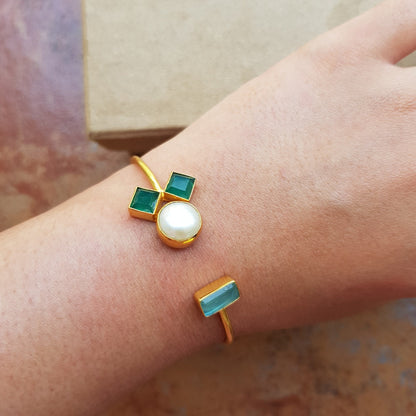 Dainty Gemstone Stack Bracelet