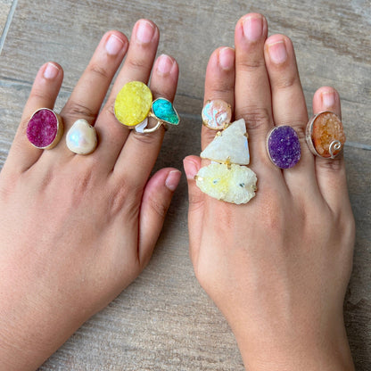 Druzy Agate Ring