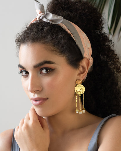 Gold Coin Boho Earrings