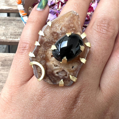 The Enache 1. Brown Druzy Cocktail Ring TheEnache