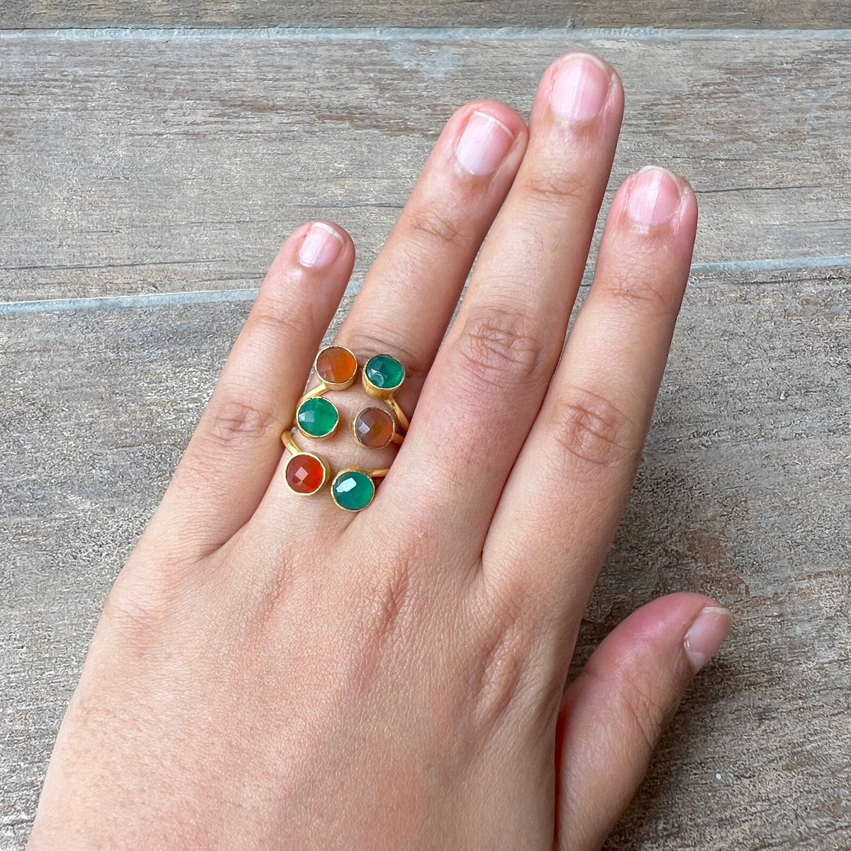 The Enache 1. Chunky Multi Stone Ring TheEnache