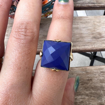 The Enache 2 Blue Lapis Gold Ring TheEnache