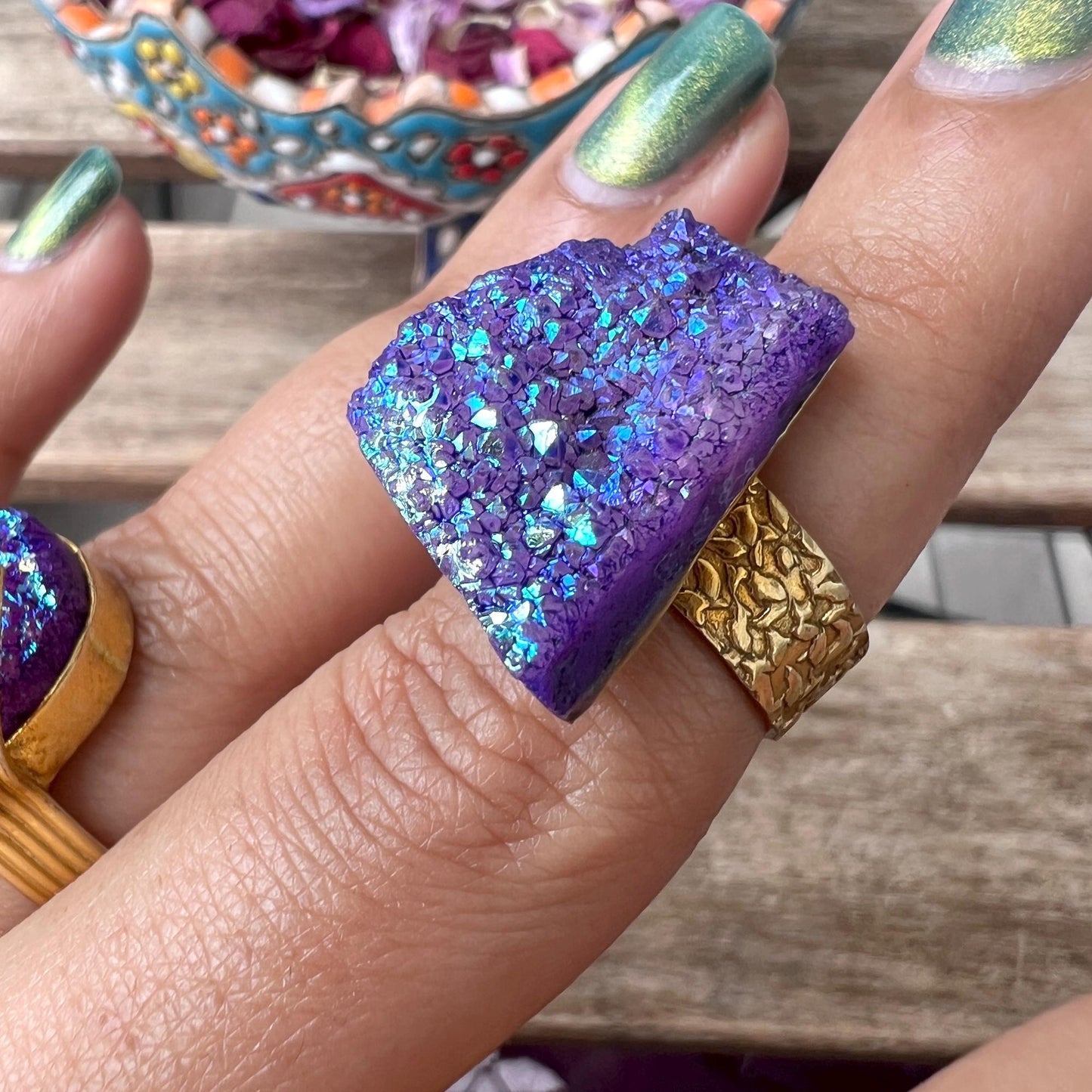 The Enache 2. Purple Druzy Agate Ring TheEnache