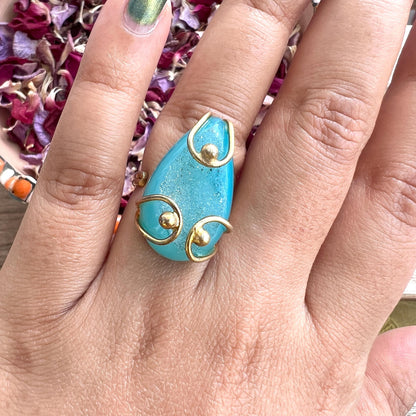 The Enache 3. Blue Geode Druzy Statement Cocktail Ring TheEnache