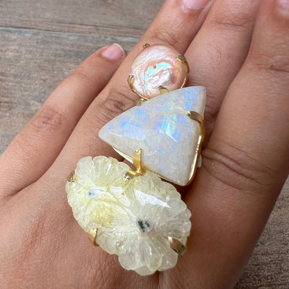 The Enache 3 Druzy Agate Ring TheEnache