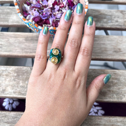 The Enache 3. Green Geode Druzy Ring TheEnache