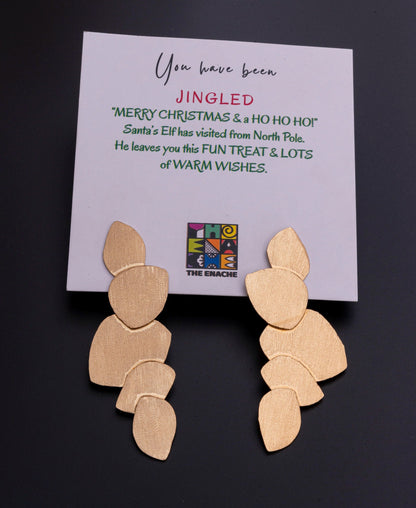 The Enache Abstract Gold Metal Earrings TheEnache