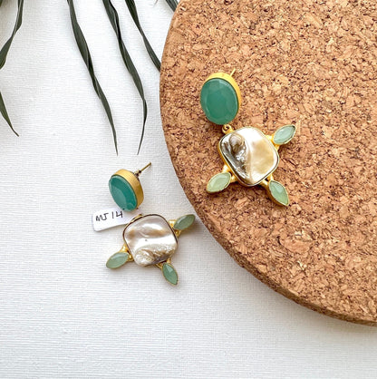 The Enache Baroque Pearl Dangle Earrings TheEnache