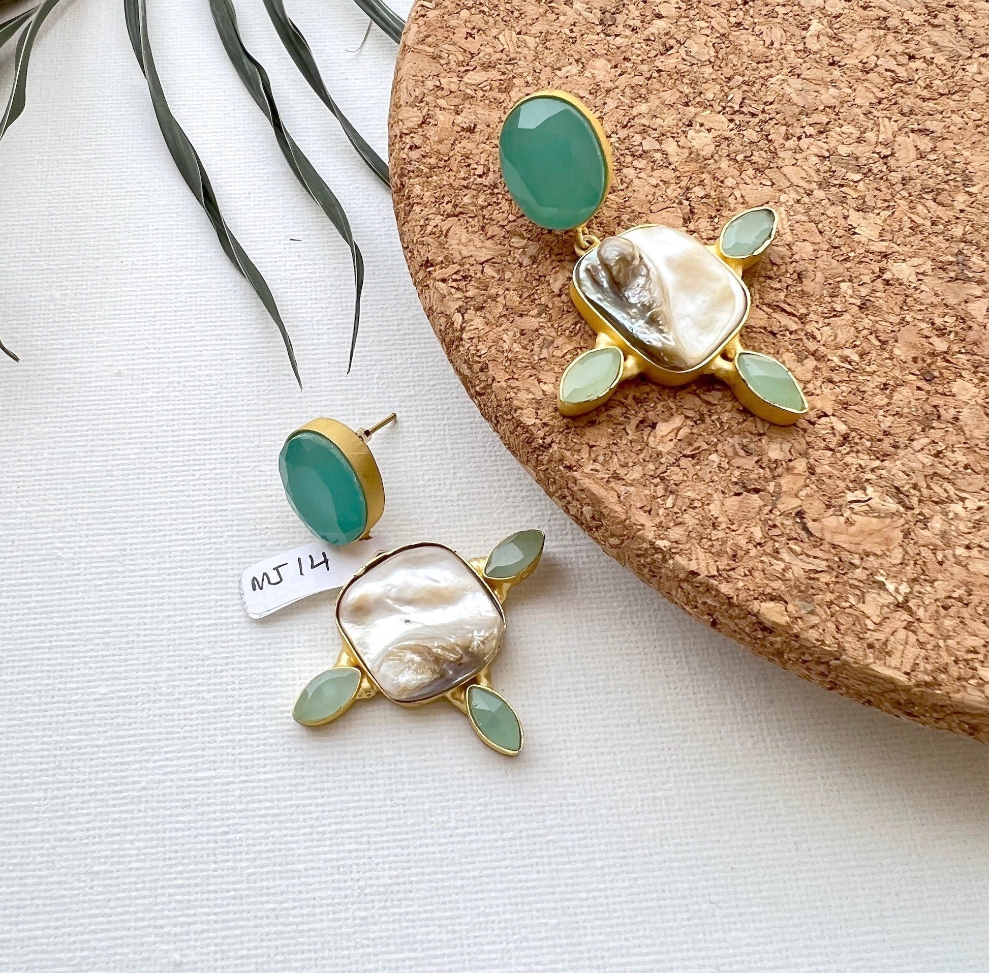 The Enache Baroque Pearl Dangle Earrings TheEnache