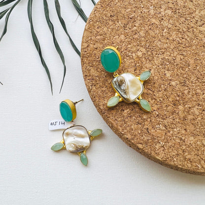 The Enache Baroque Pearl Dangle Earrings TheEnache