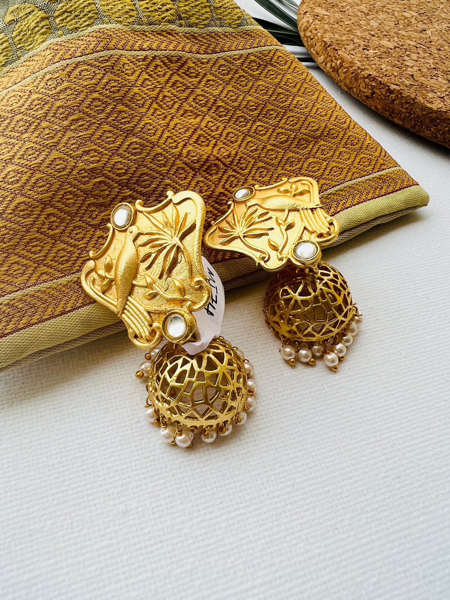 The Enache Bird Filigree Jhumka Earrings TheEnache