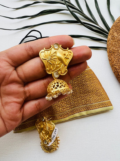 The Enache Bird Filigree Jhumka Earrings TheEnache