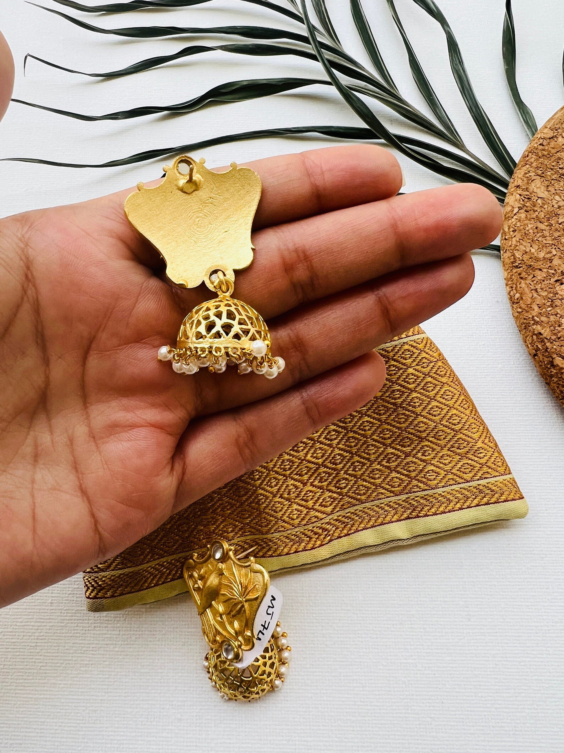 The Enache Bird Filigree Jhumka Earrings TheEnache