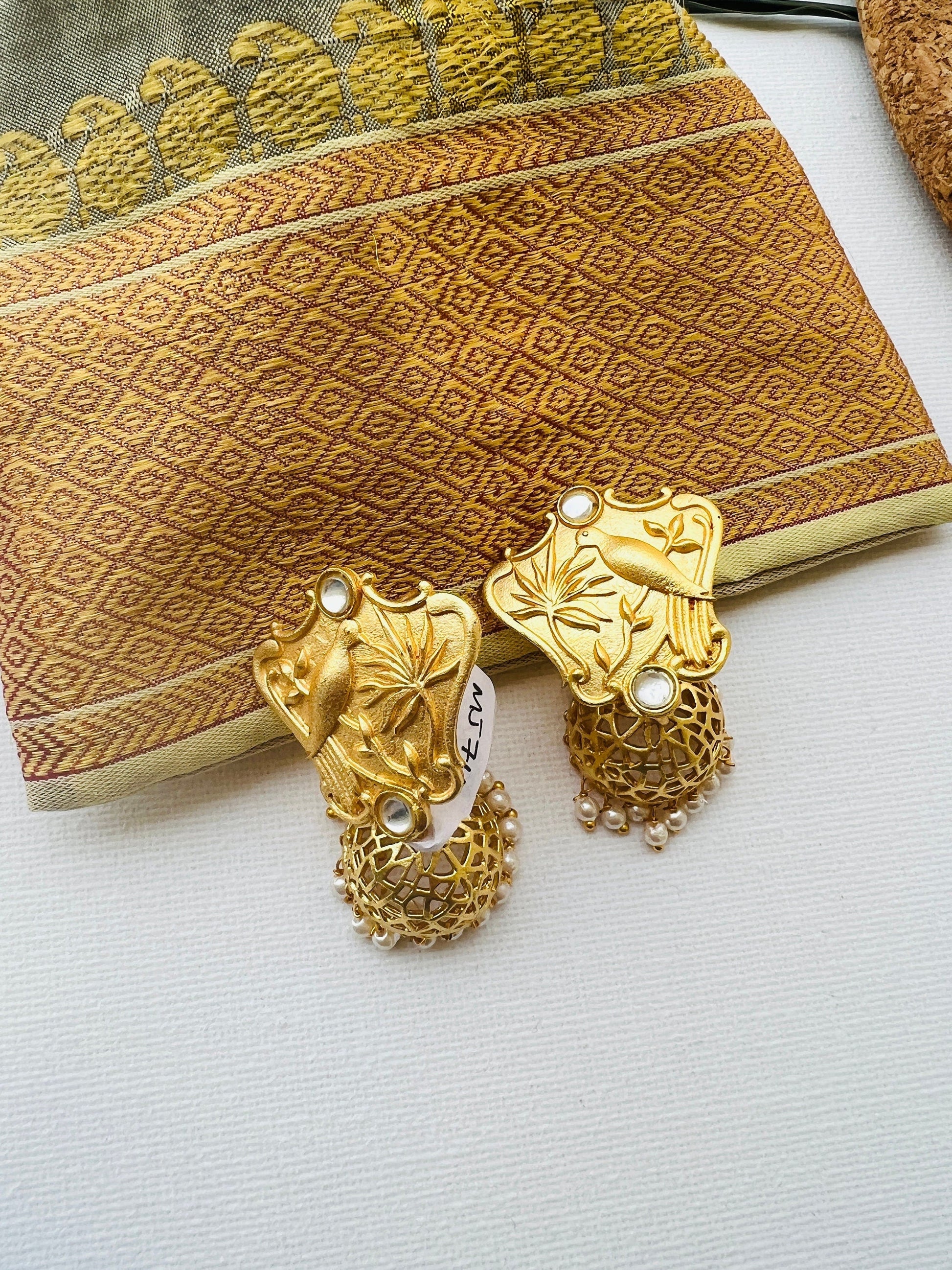 The Enache Bird Filigree Jhumka Earrings TheEnache
