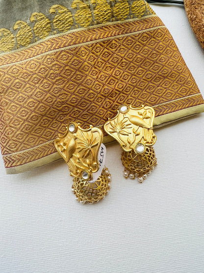 The Enache Bird Filigree Jhumka Earrings TheEnache