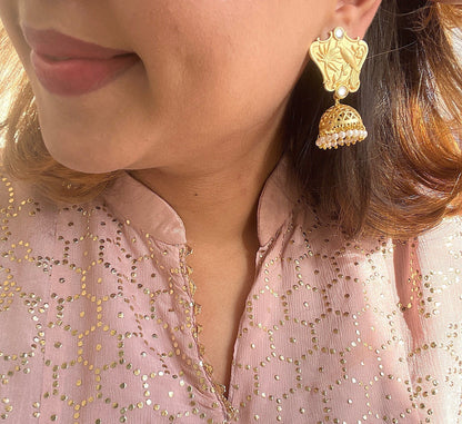 The Enache Bird Filigree Jhumka Earrings TheEnache
